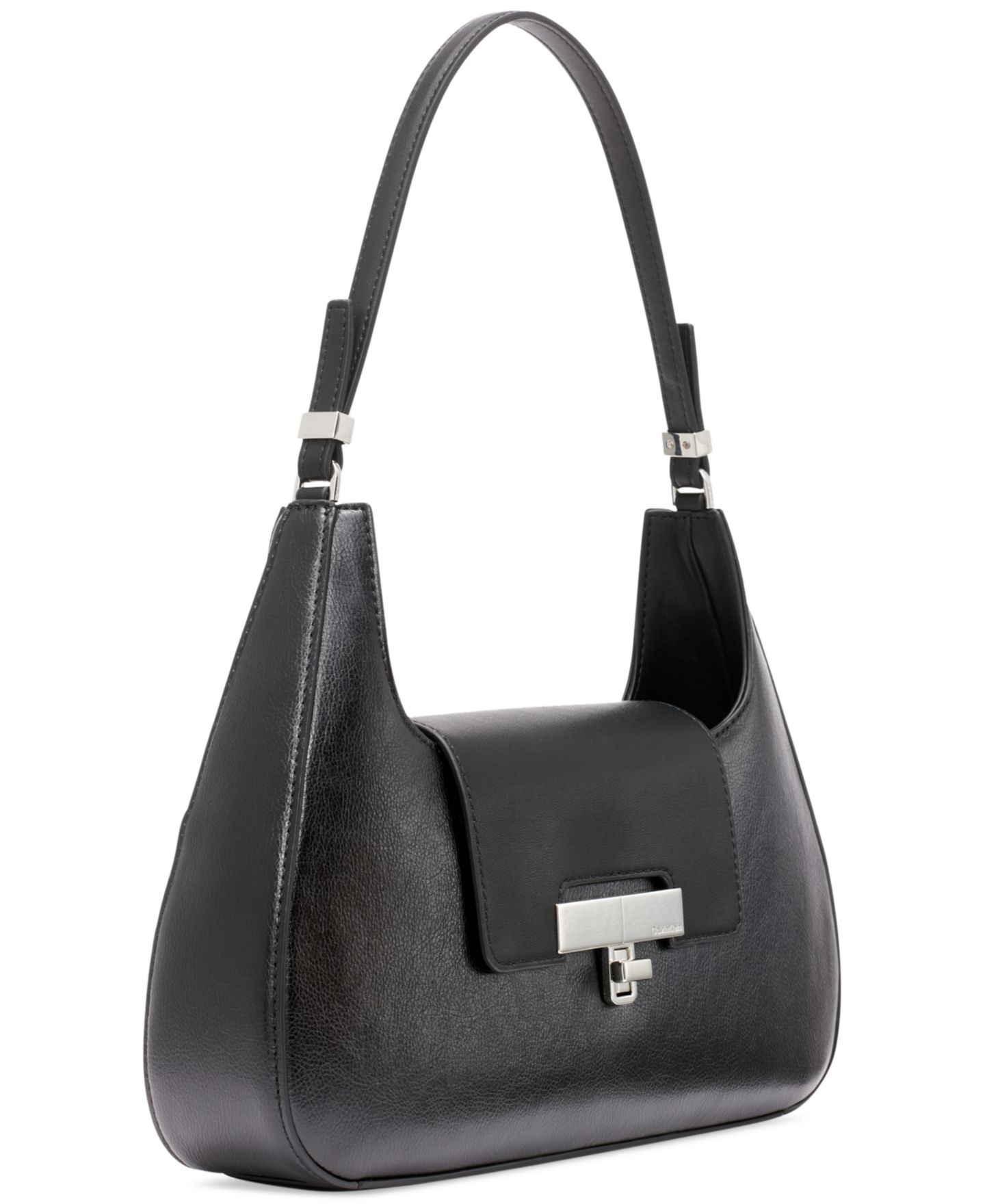 Женская сумка Calvin Klein Becky Turnlock Shoulder, цвет: Чёрный — фото 2