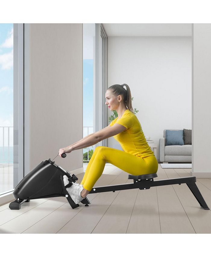 SUGIFT Foldable Quiet Operated Fitness Rowing Machine with 10 Level ...