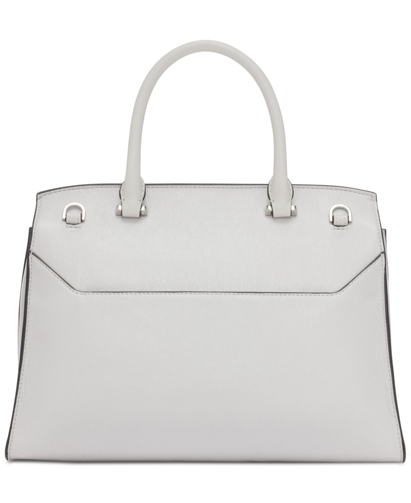 Женская сумка Calvin Klein Becky Turnlock Convertible Satchel, цвет: Серый — фото 5