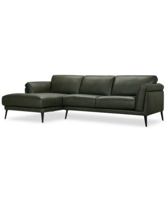 Keery 112" 2-Pc. Leather Sectional with Chaise, Created for Macy's