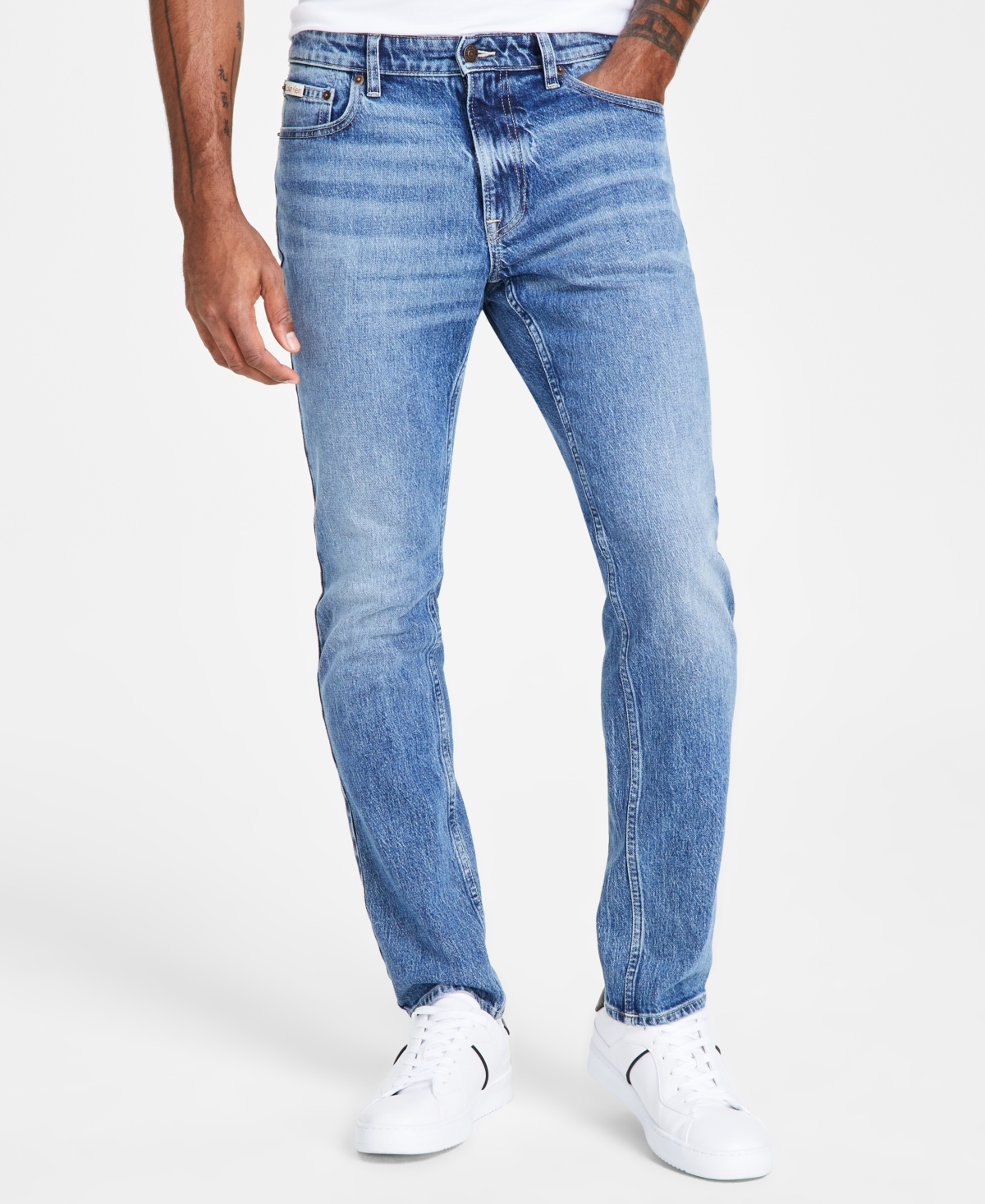 Calvin Klein Men's Slim Fit Stretch Jeans In Tinted Ck Stone