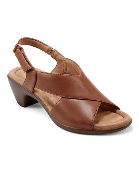 Женские сандалии Easy Spirit Chantal Crisscross Low Heel Leather Sandals