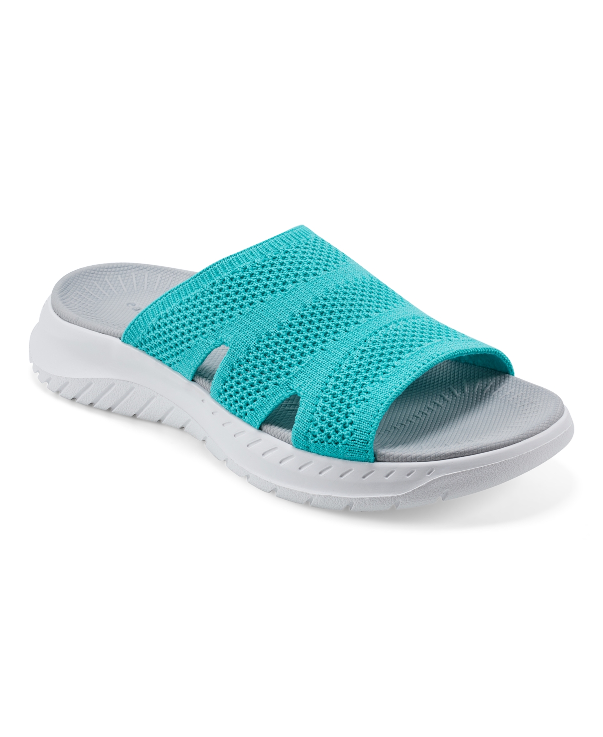 Easy Spirit Women's Deion Round Toe Flat Casual Sandals In Turquoise