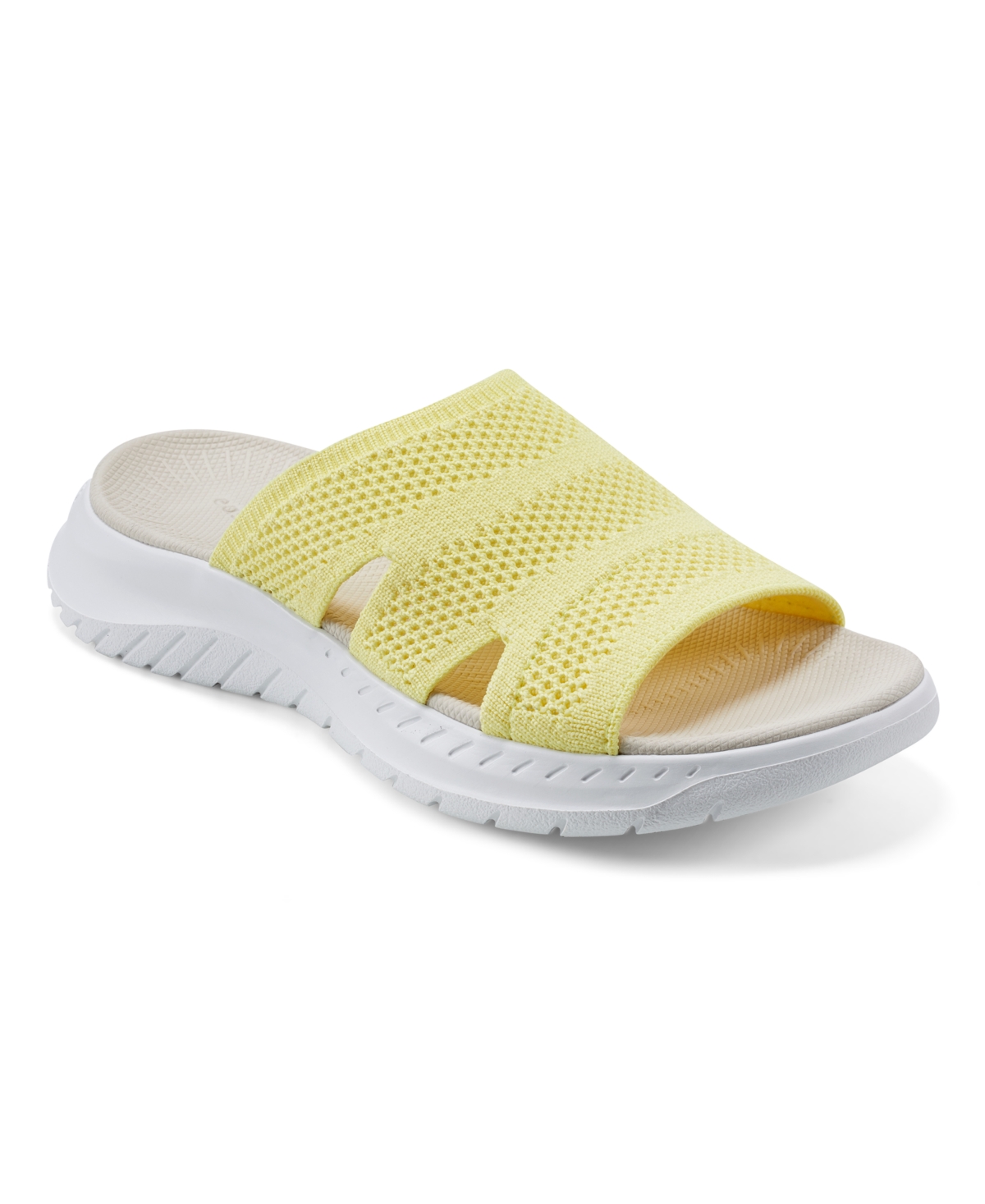 Easy Spirit Women's Deion Round Toe Flat Casual Sandals In Yellow
