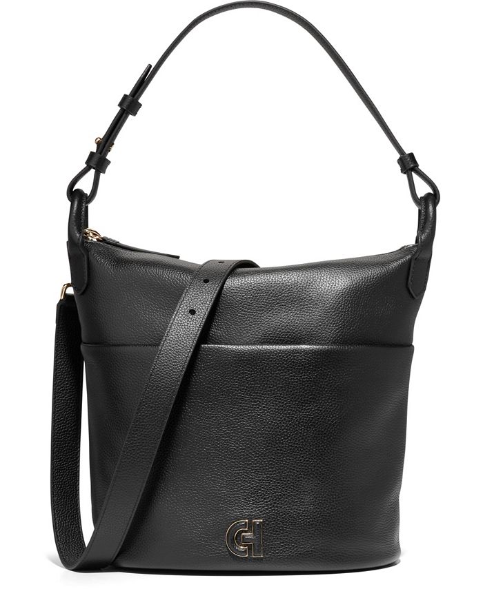 Cole Haan Essential Soft Medium Leather Bucket Bag Macy s
