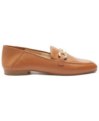 Emma Horse Bit Pebble Leather Classic Loafers