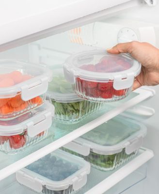24-piece Fluted Food Storage Container Set with Lids