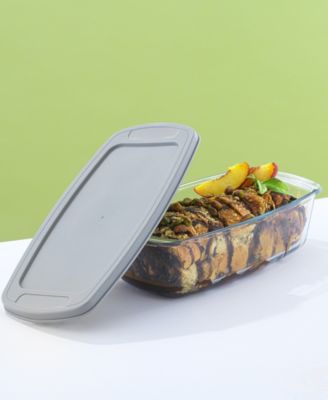 Glass Set of 3 Loaf Pans with Lids