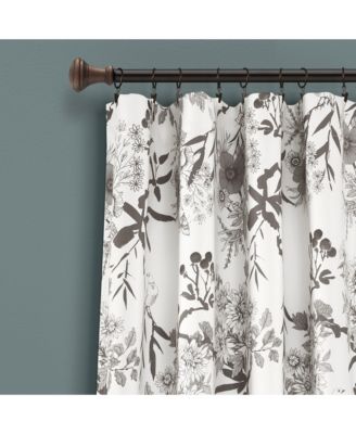 Botanical Garden Light Filtering Window Curtain Panels