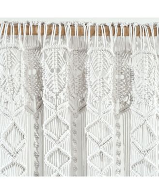 Boho Macrame Textured Cotton Window Curtain/Room Divider/Doorway/Wall Decor