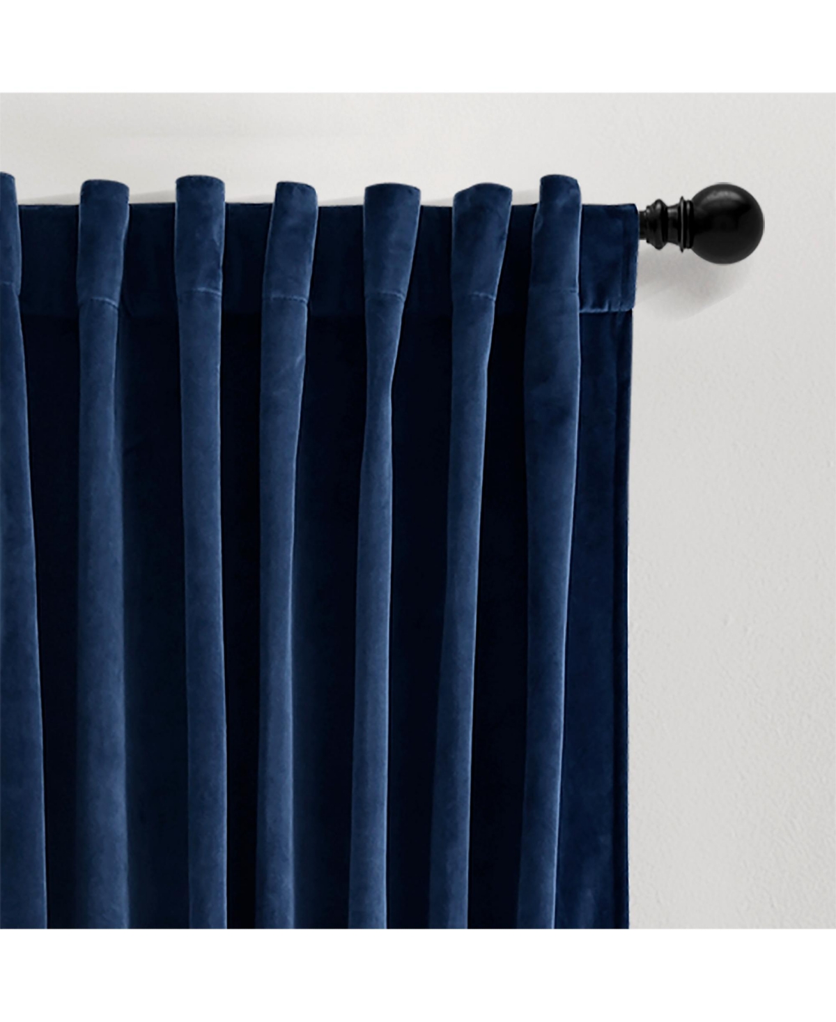 Lush Decor Prima Velvet Solid Light Filtering Back Tab/Rod Pocket Window Curtain Panels