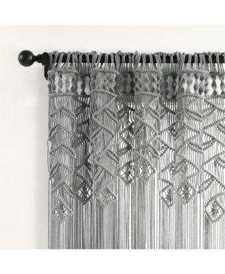 Boho Macrame Leaf Cotton Window Curtain/ Room Divider/Wedding Backdrop/Wall Decor