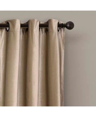 Prima Velvet Solid Light Filtering Grommet Window Curtain Panels