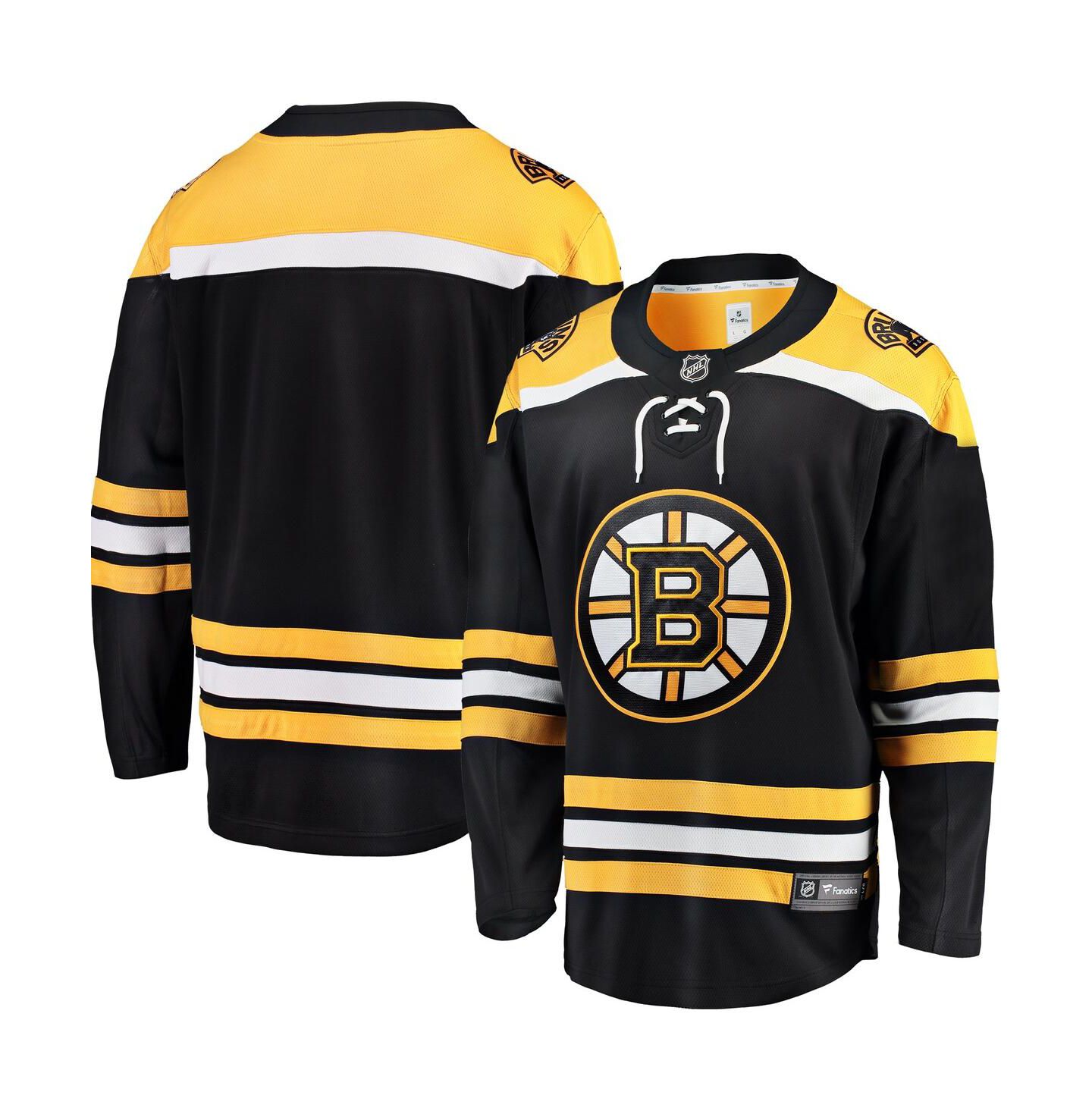 Мужской топ Fanatics Black Boston Bruins Breakaway Home Jersey — фото 1