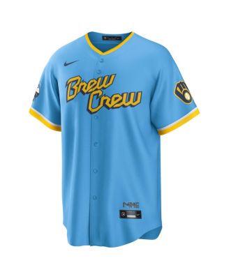 Men's Powder Blue Milwaukee Brewers 2022 City Connect Replica Team Jersey