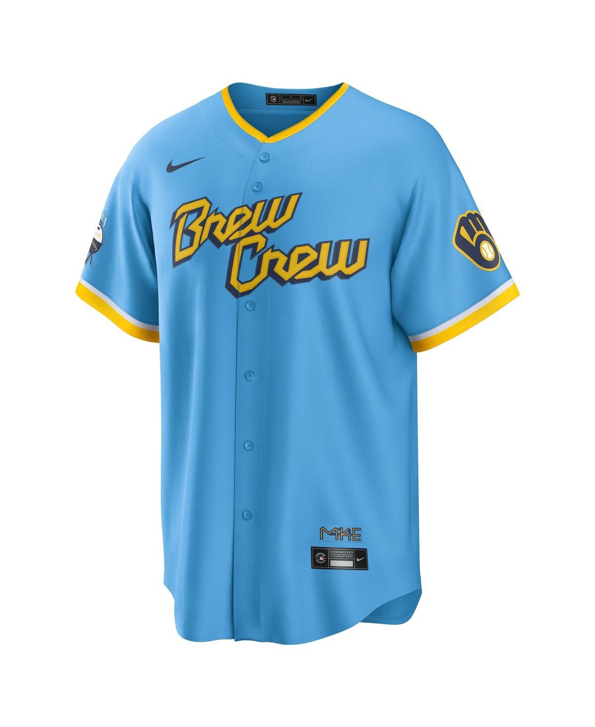 Men's NikeMilwaukee Brewers 2022 City Connect Replica Team Jersey - Powder Blue