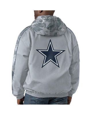 Men's Silver Dallas Cowboys Throwback Thursday Night Lights Hoodie Full-Zip Jacket