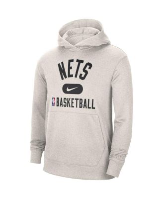 Men's White Brooklyn Nets 2021-2022 Spotlight On Court Performance Practice Pullover Hoodie