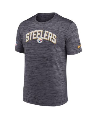 Men's Black Pittsburgh Steelers Sideline Velocity Athletic Stack Performance T-shirt