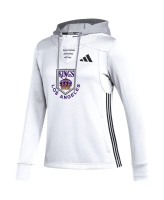 Women's White Los Angeles Kings Refresh Skate Lace AEROREADY Pullover Hoodie
