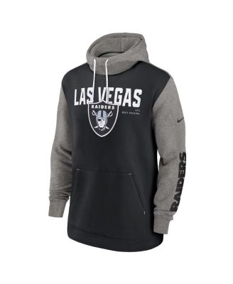 Men's Black Las Vegas Raiders Fashion Color Block Pullover Hoodie