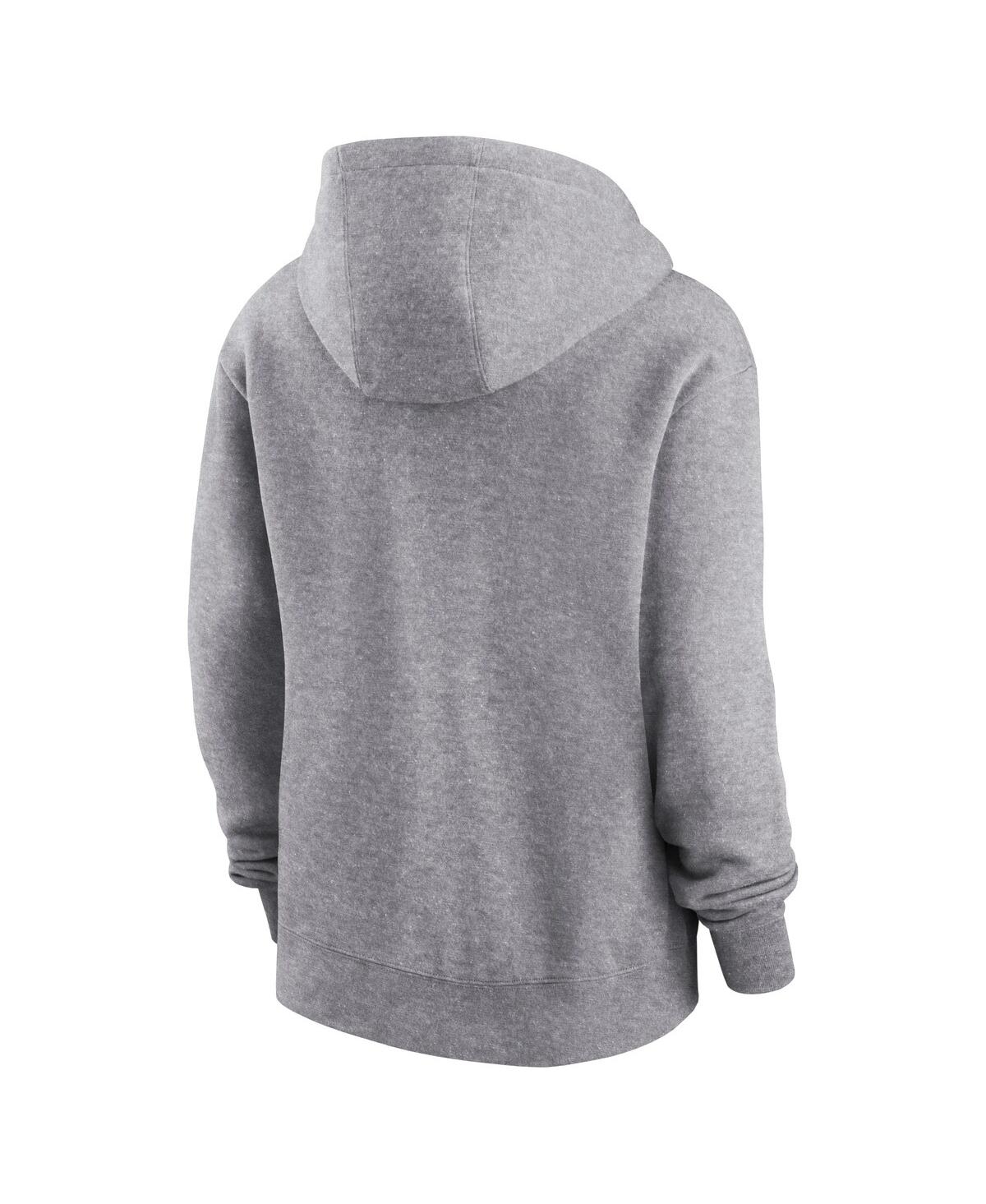 Women's NikeCleveland Browns Team Logo Club Fleece Pullover Hoodie - Heather Gray