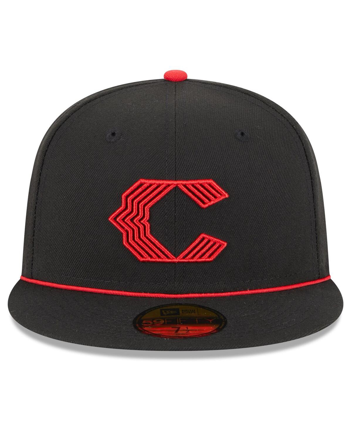 Shop New Era Men's  Black Cincinnati Reds 2023 City Connect 59fifty Fitted Hat