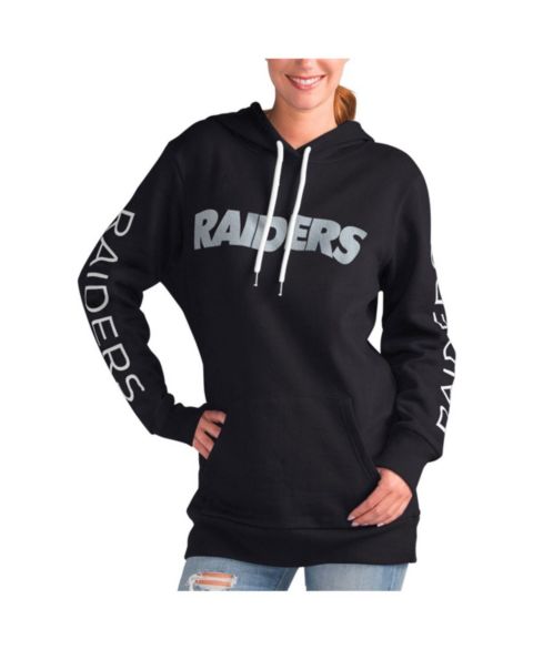 Женское худи G-III 4Her by Carl Banks Black Las Vegas Raiders Extra Inning Pullover