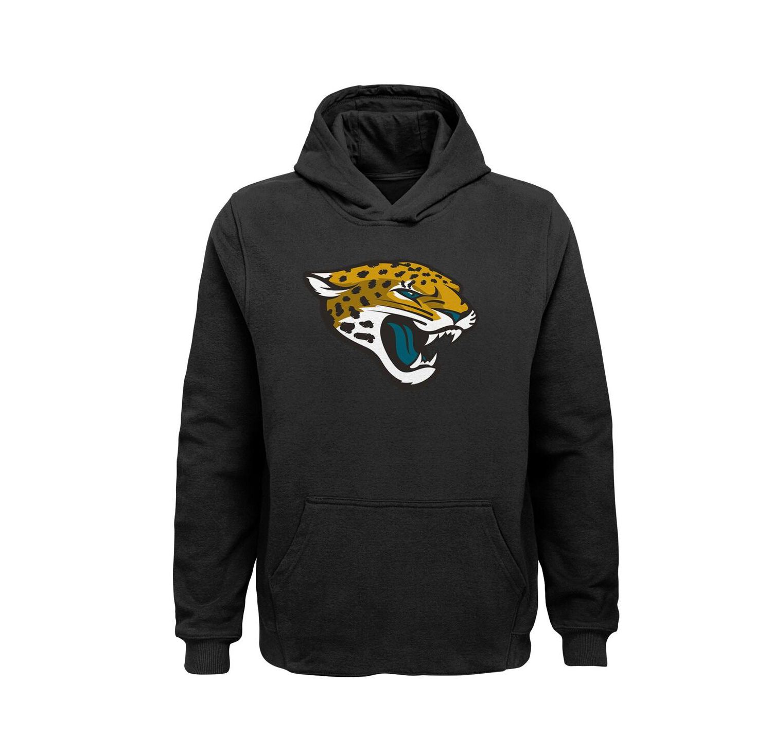 Big Boys Black Jacksonville Jaguars Team Logo Pullover Hoodie