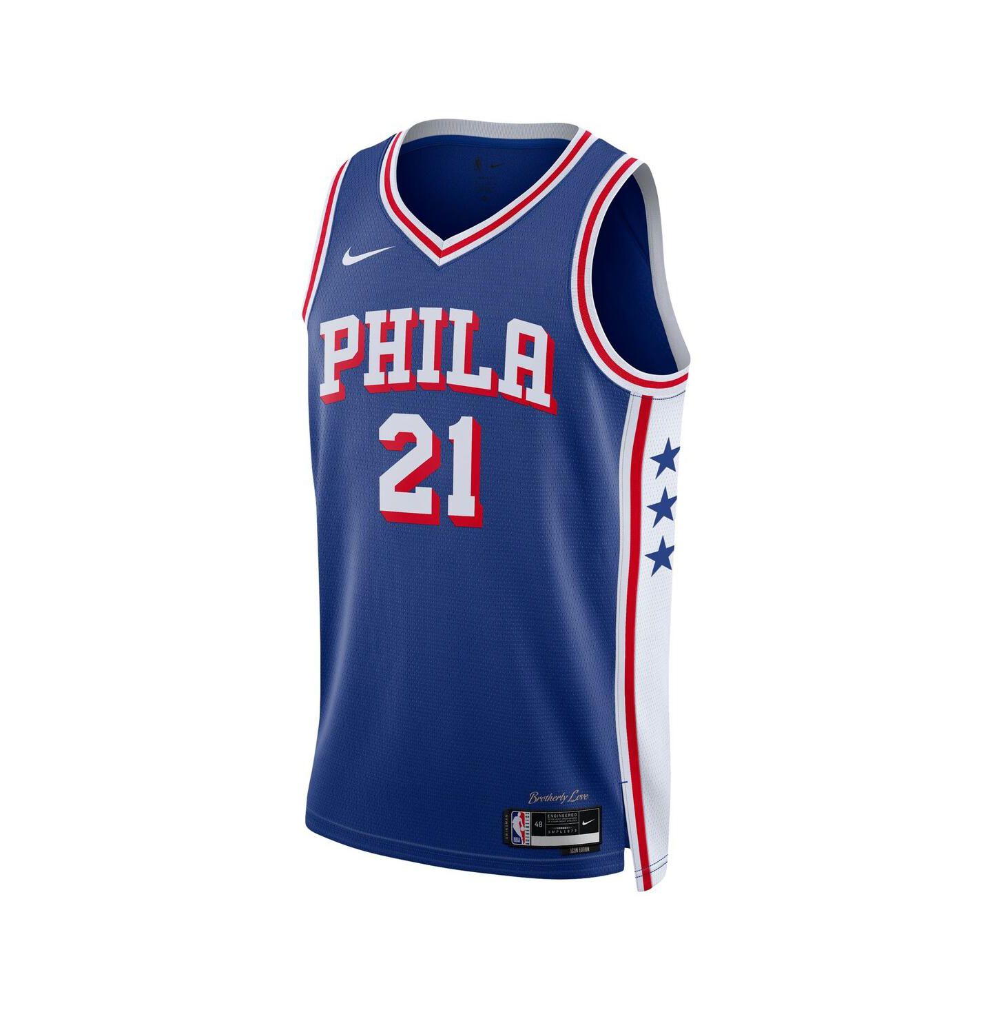 Детская джерси Nike Joel Embiid Philadelphia 76ers Swingman Icon Edition, Royal — фото 3