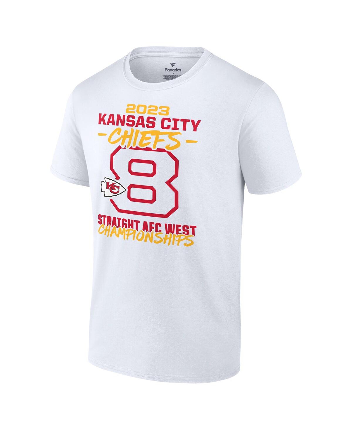 Men's FanaticsKansas City Chiefs Eight-Time Afc West Division Champions T-shirt - White