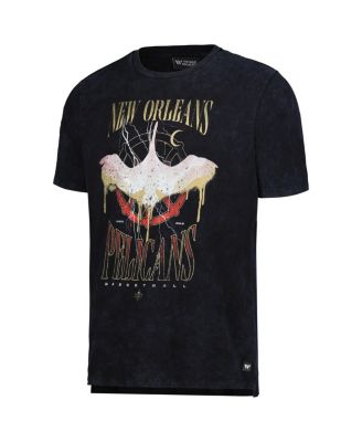 Men's and Women's Black Distressed New Orleans Pelicans Tour Band T-shirt