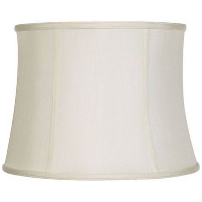 Imperial Shade Creme Classic Medium Drum Lamp Shade 14" Top x 16" Bottom x 12" High (Spider) Replacement with Harp and Finial