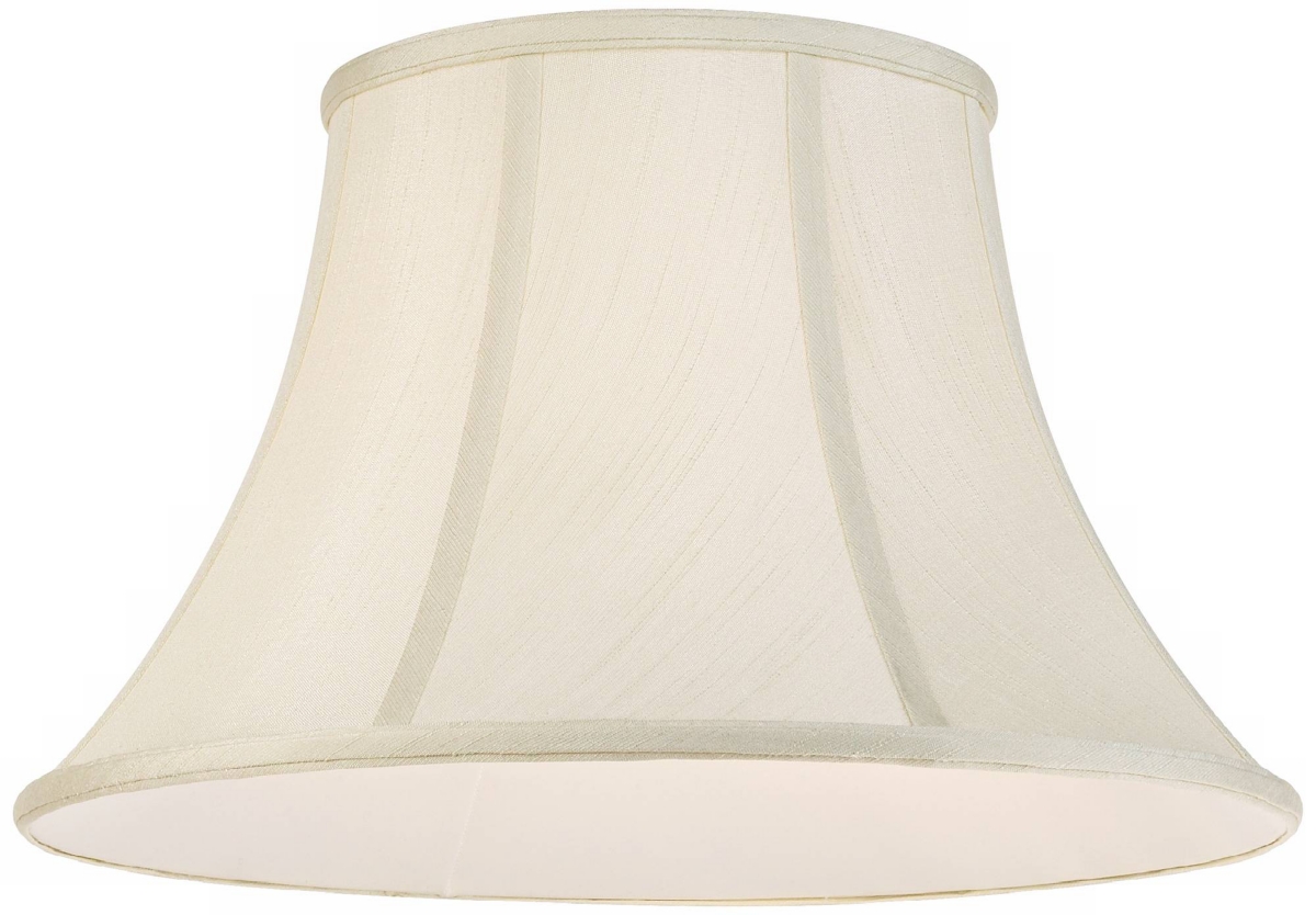 Creme Large Bell Lamp Shade 9" Top x 17" Bottom x 11" Slant x 10.5" High (Spider) Replacement with Harp and Finial - Springcrest