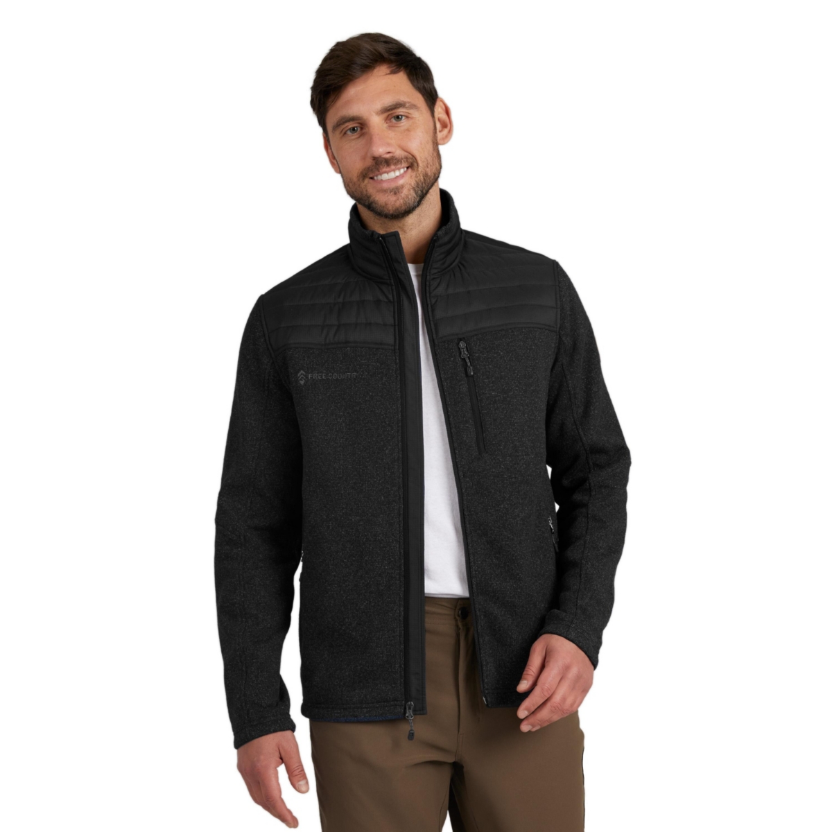 Free Country Men's Frore Sweater Knit Fleece Jacket