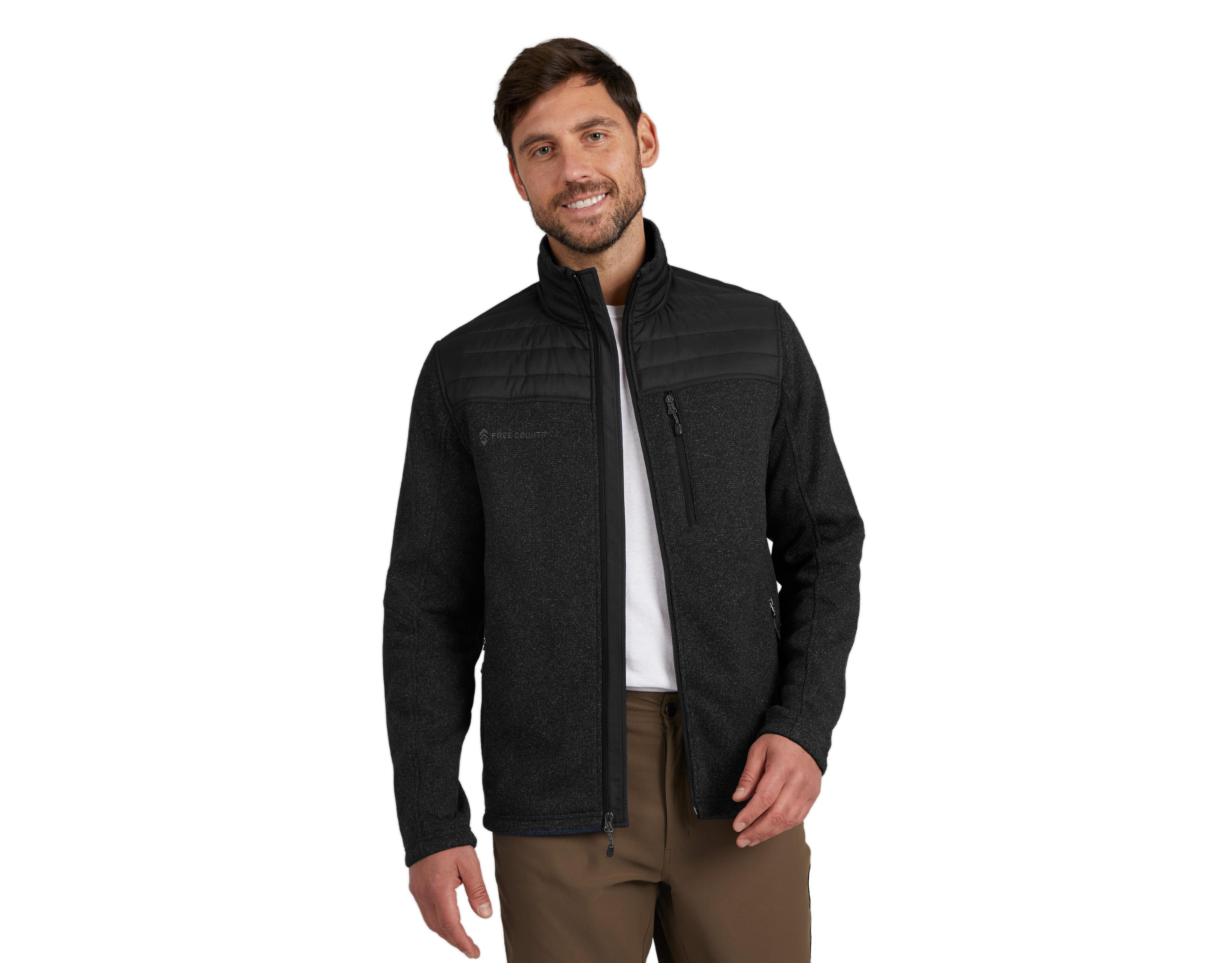 Free Country Men's Frore Sweater Knit Fleece Jacket