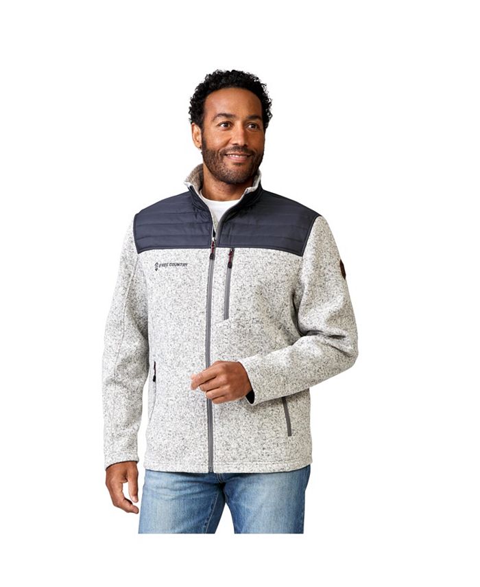 Free Country Men's Frore Sweater Knit Fleece Jacket Macy's