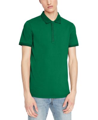 A|X Armani Exchange - Men's Slim Fit Short-Sleeve Tipped-Collar Logo-Placket Polo Shirt