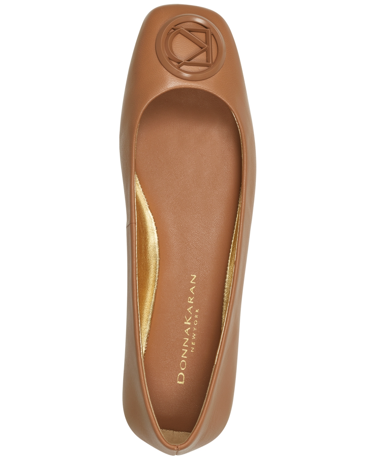 Donna Karan New York Women's Kylee Logo Leather Ballet Flats