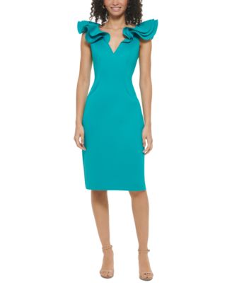 Eliza J - Women's Ruffle Cap-Sleeve Bodycon Dress
