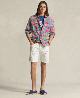 ★★POLO RALPH LAUREN★★ Classic fit patchwork madras work Classic Fit Plaid Oxford Workshirt
