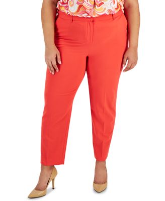 Tahari ASL - Plus Size Classic Mid Rise Ankle Pants