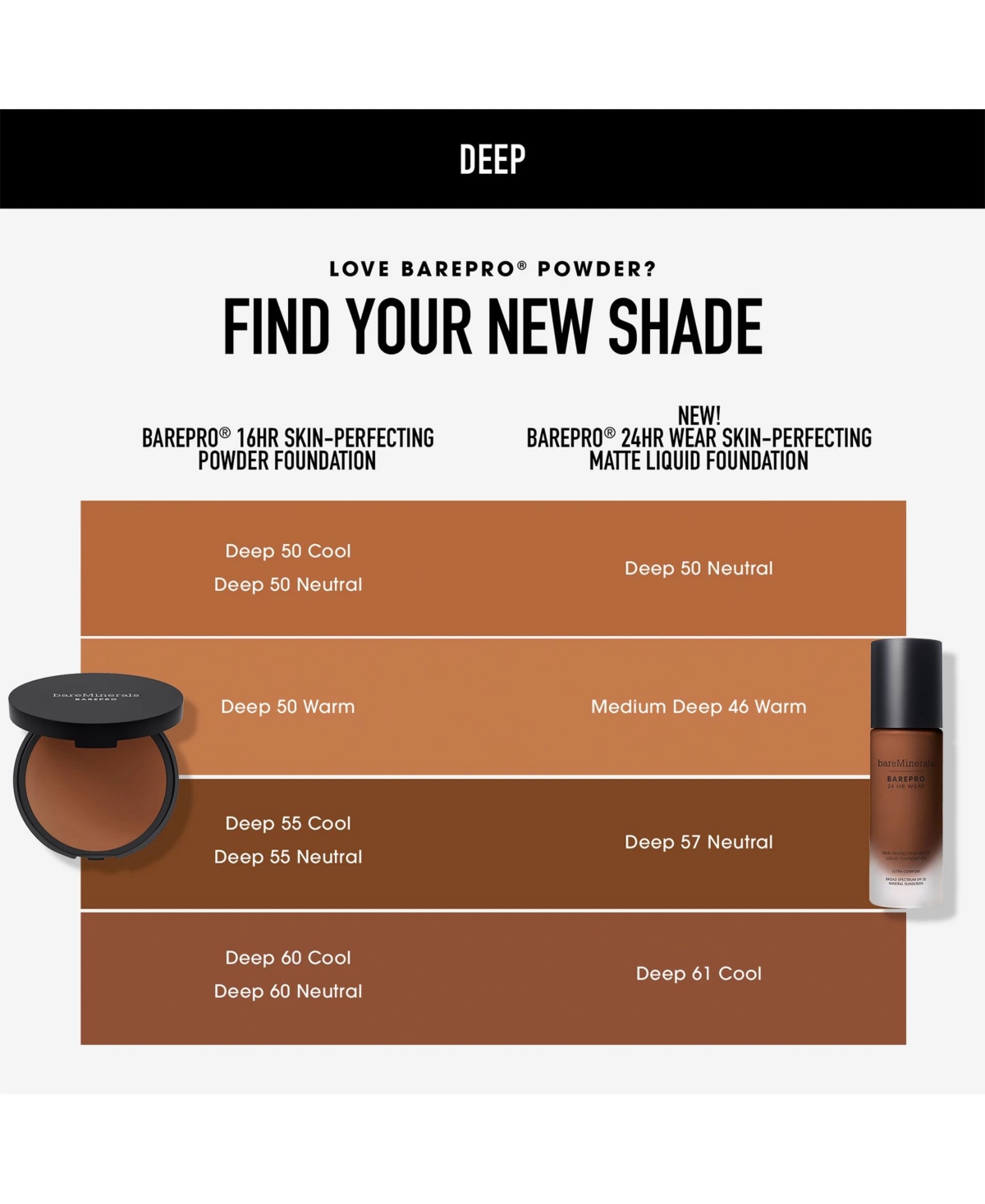 Bareminerals Barepro 24hr Wear Matte Liquid Foundation Spf 20 In Deep 61 Cool