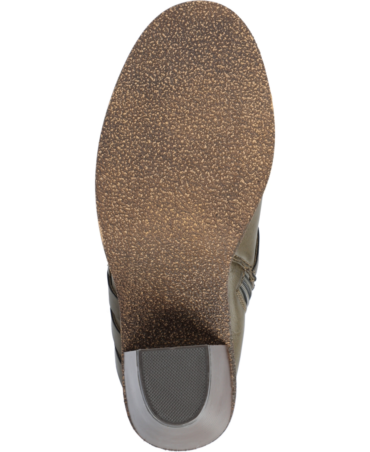 Journee Collection Women's Strap Round Toe Stacked Heel Dress Booties