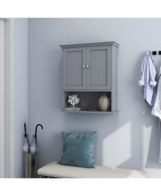 Bathroom Organizer Cabinet with Doors for Wall Mount Use