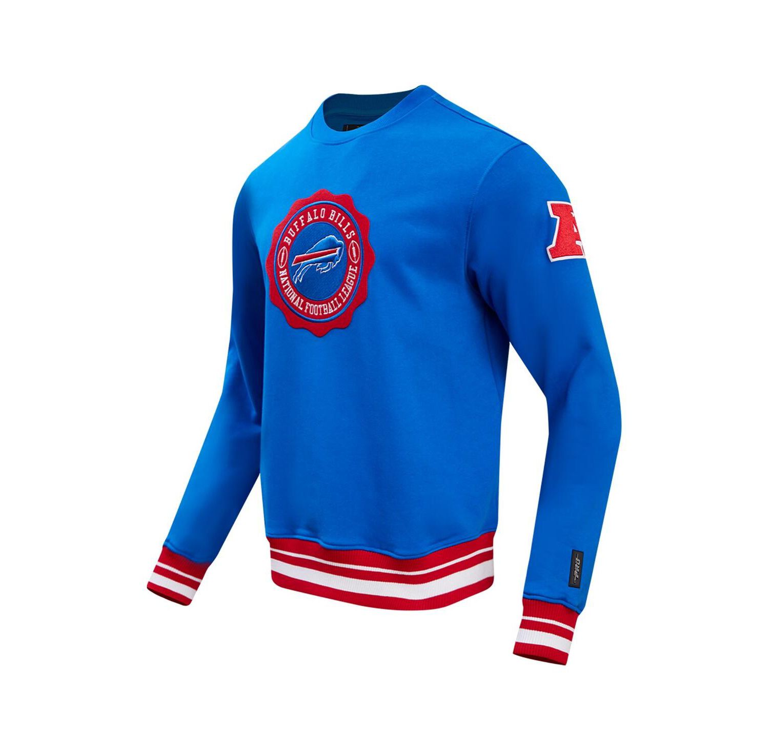 Men's Royal Buffalo Bills Crest Emblem Pullover Sweatshirt