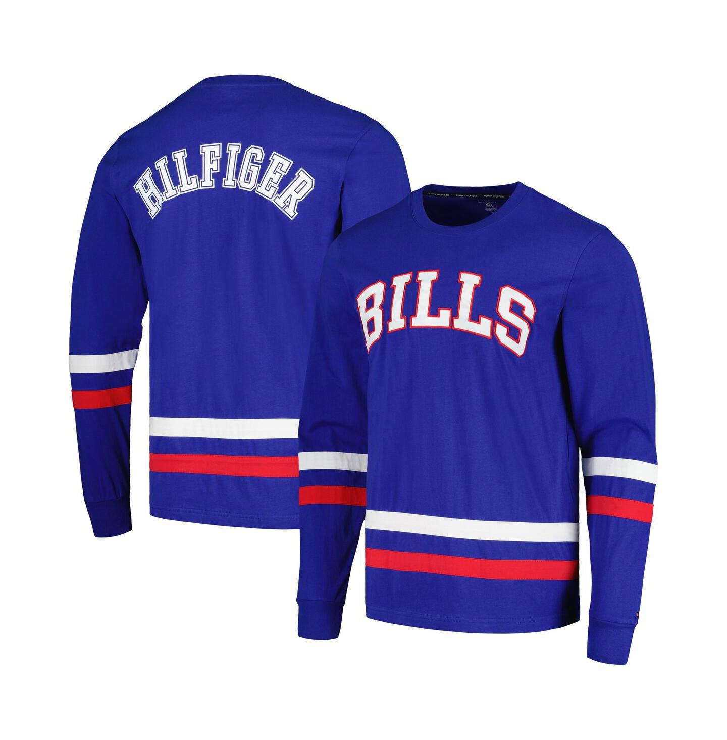 Мужская футболка Tommy Hilfiger Royal, Red Buffalo Bills Nolan Long Sleeve — фото 1