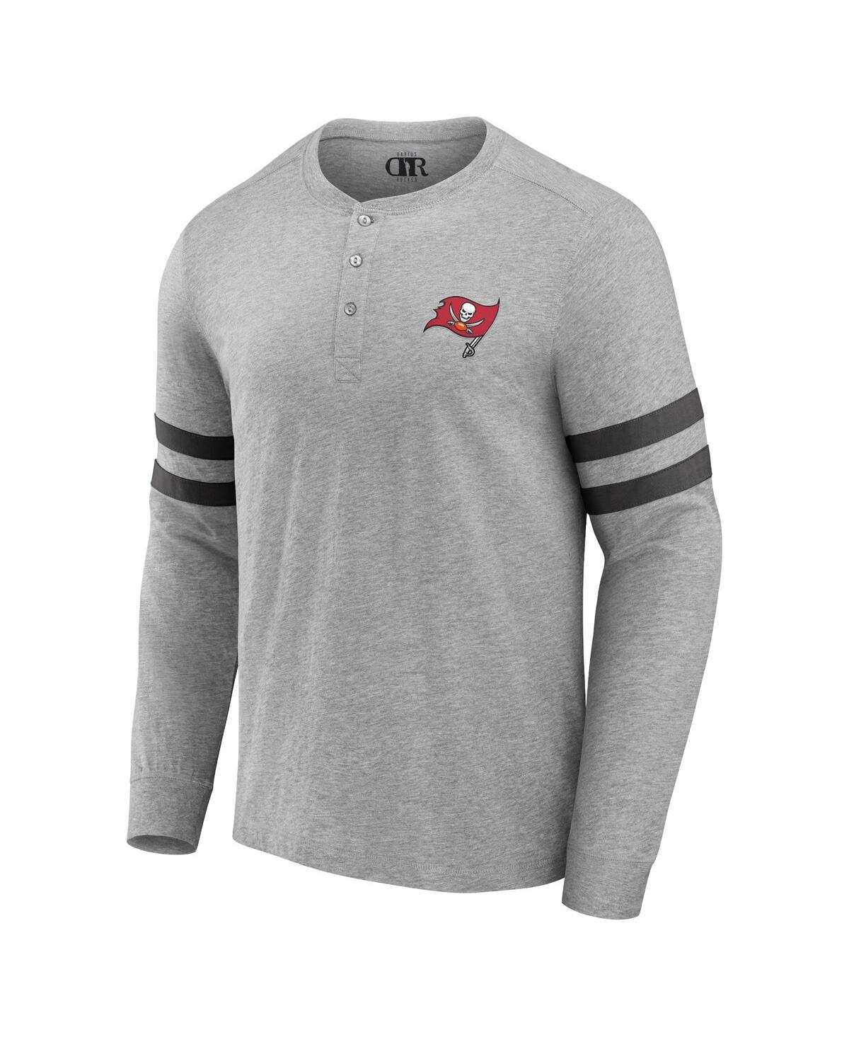 Men's Nfl x Darius Rucker Collection by FanaticsTampa Bay Buccaneers Henley Long Sleeve T-shirt - Heather Gray