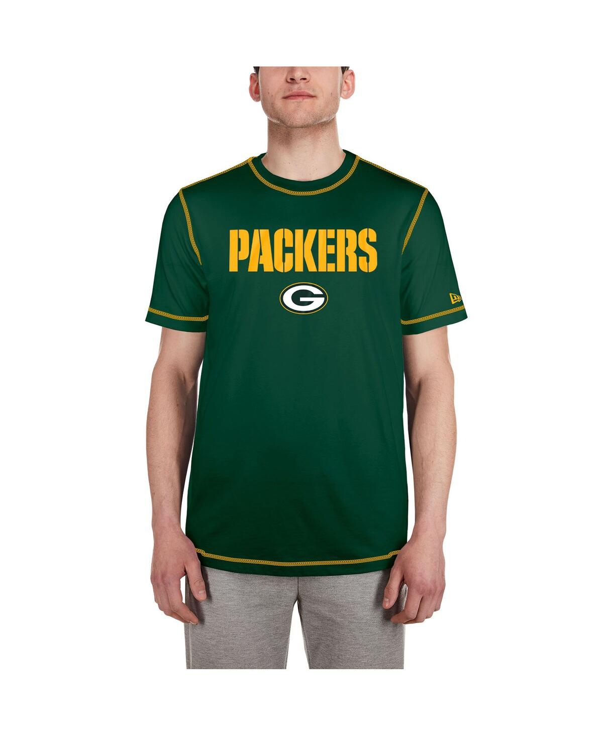 Men's New EraGreen Bay Packers Third Down Puff Print T-shirt - Green