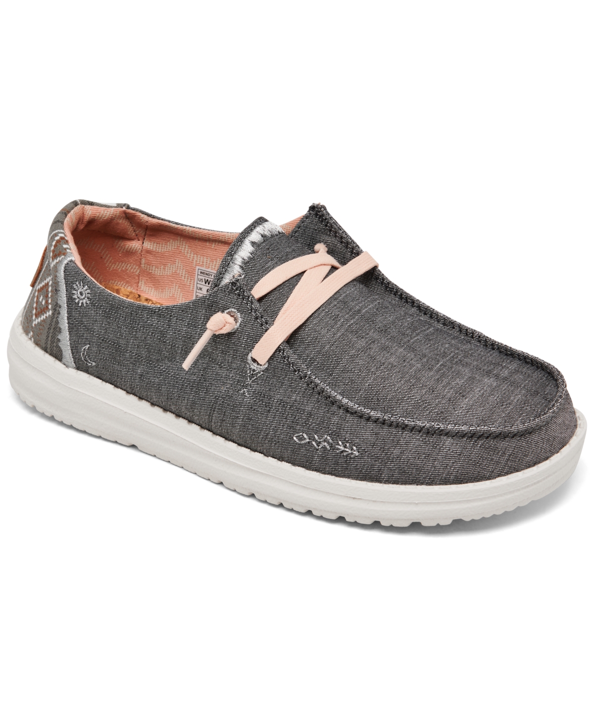 Women's Wendy Boho Embroidered Casual Sneakers from Finish Line - Gray